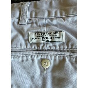 Polo Ralph Lauren Classic Chino Shorts Mens Size 38 Pleated Khaki Cotton‎